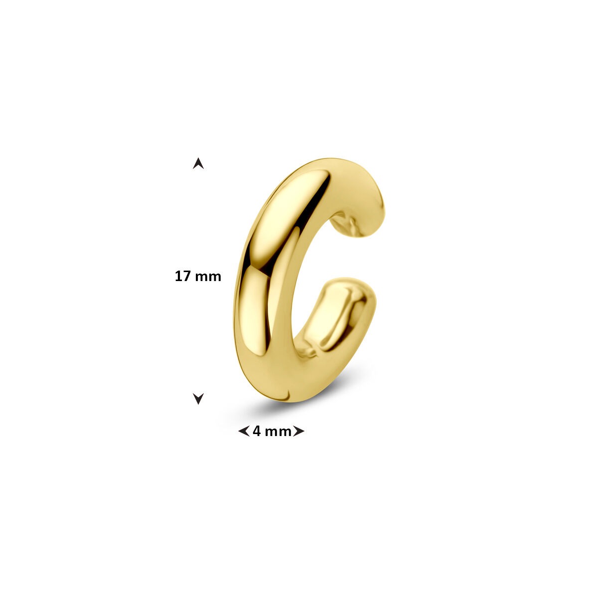 Pozłacany srebrny ear cuff – 925 srebro