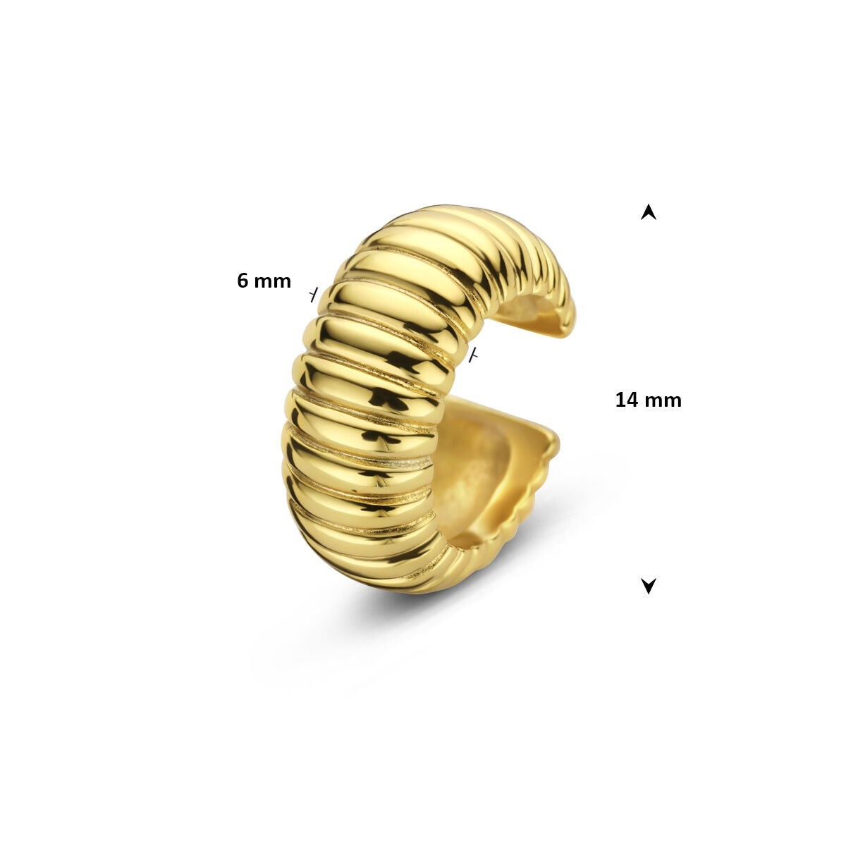 Pozłacany srebrny ear cuff – 925 srebro