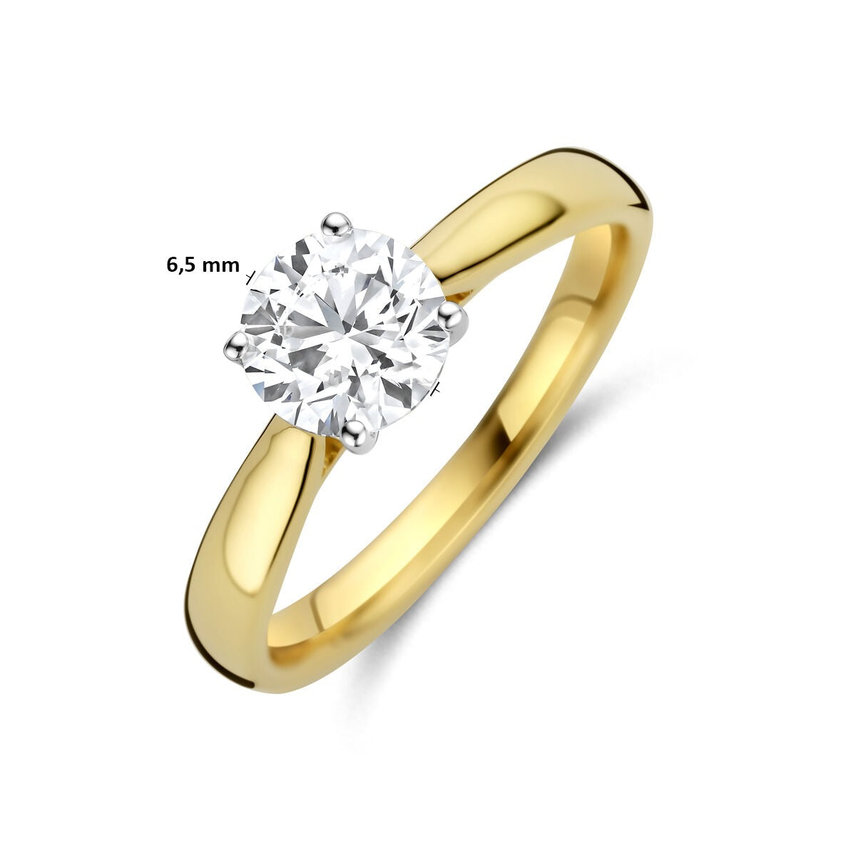14k Bicolor damski pierścionek z 1.00 ct diamentem hodowanym w laboratorium – w zestawie certyfikat