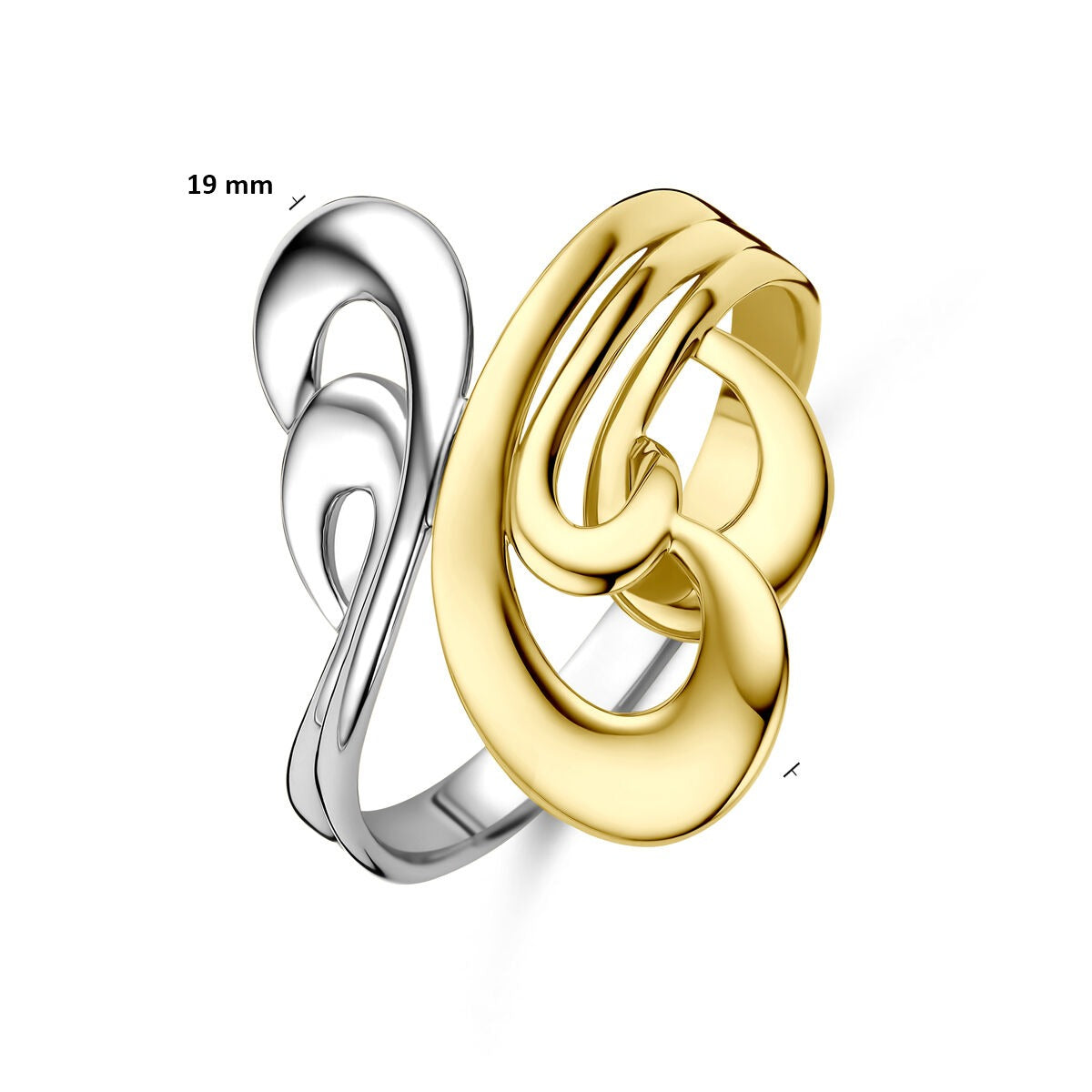 14k bicolor złoty pierścionek damski