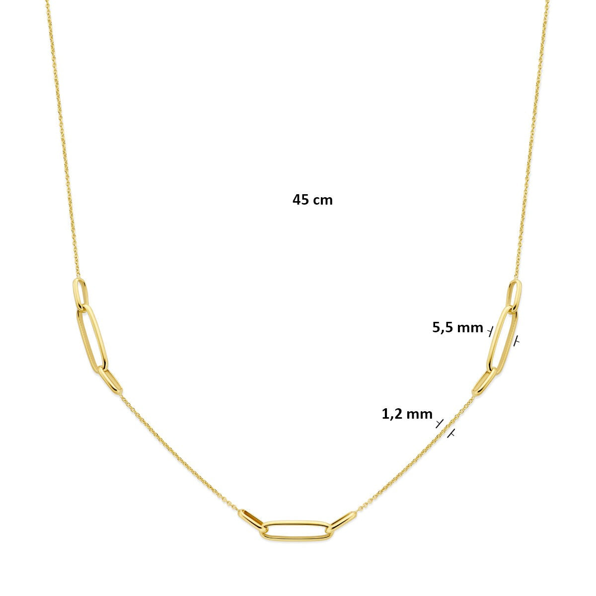 Złoty damski naszyjnik – 14k cienki łańcuszek 1,2 mm