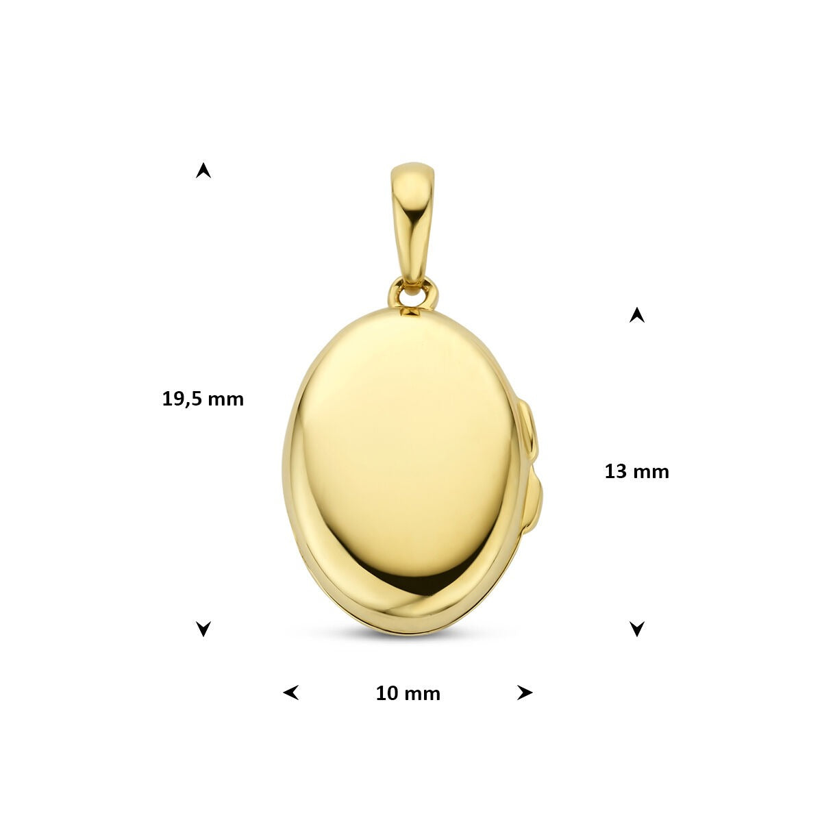 14k Żółte Złoto Medalion Owalny