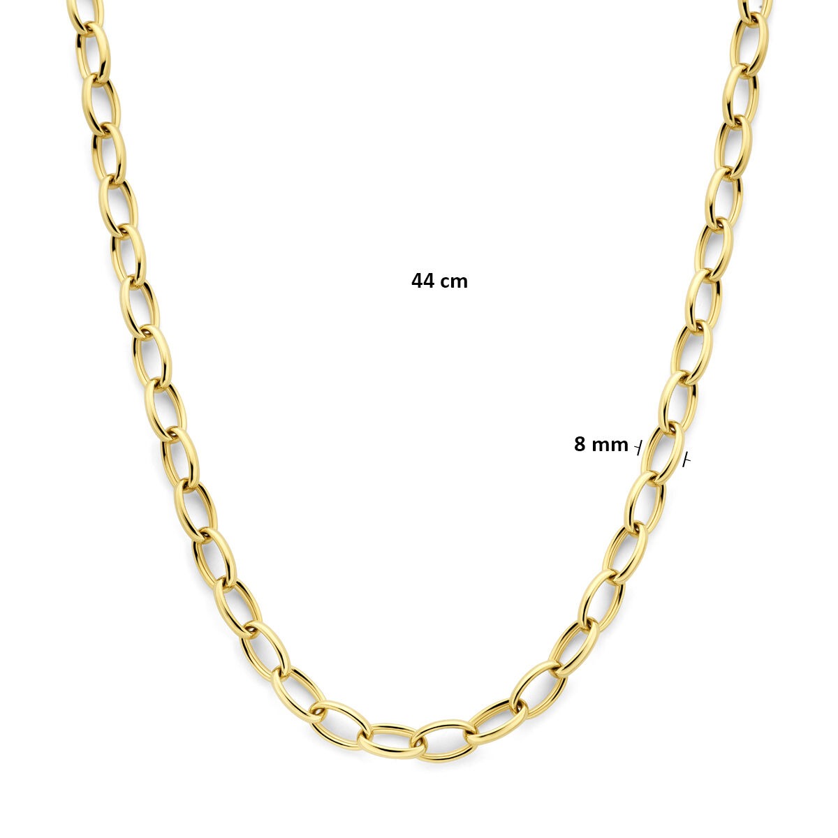 Złoty damski naszyjnik – 14k ogniwo 8 mm