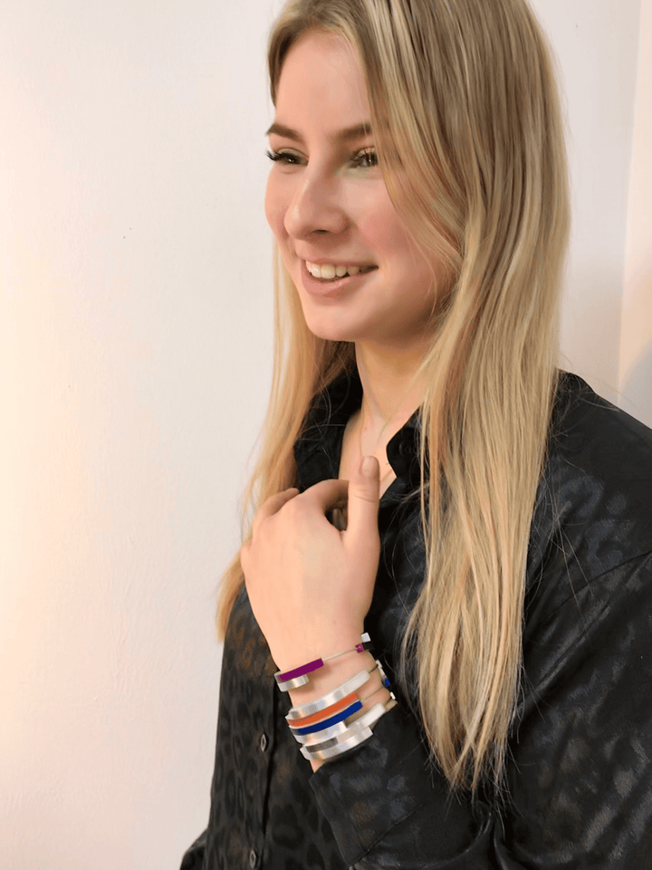 Armband Vier bogen Blauw A32B