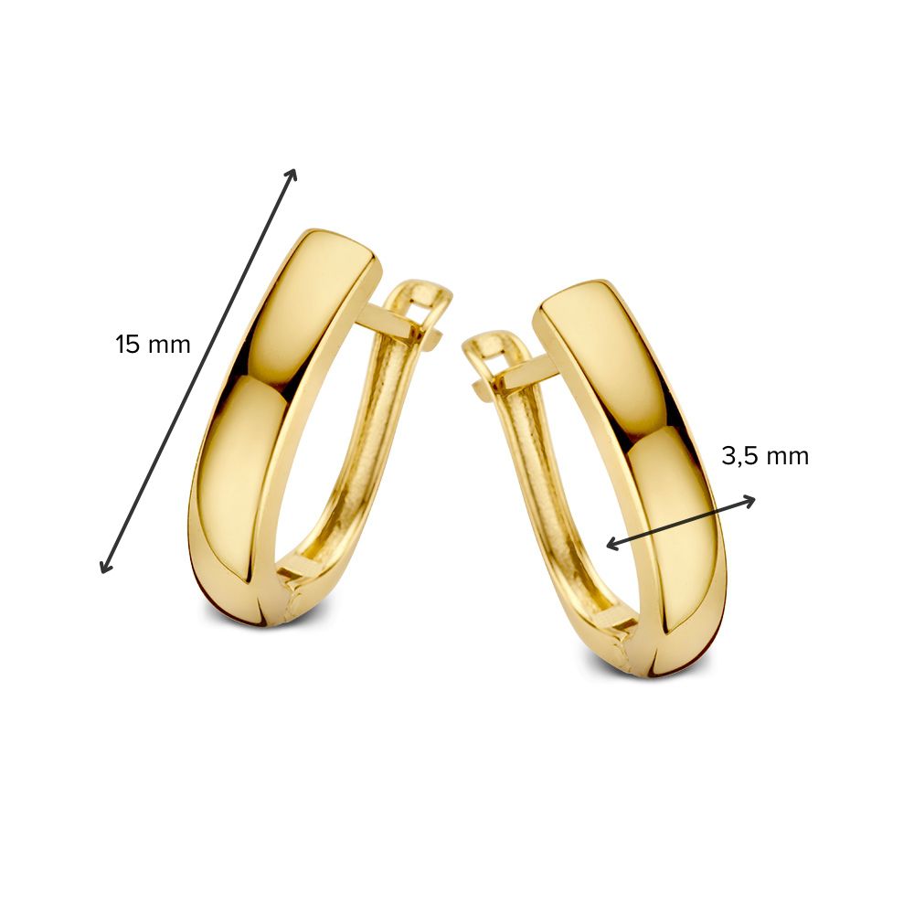 14K Żółte Złoto Kolczyki Koła – Ponadczasowa Elegancja