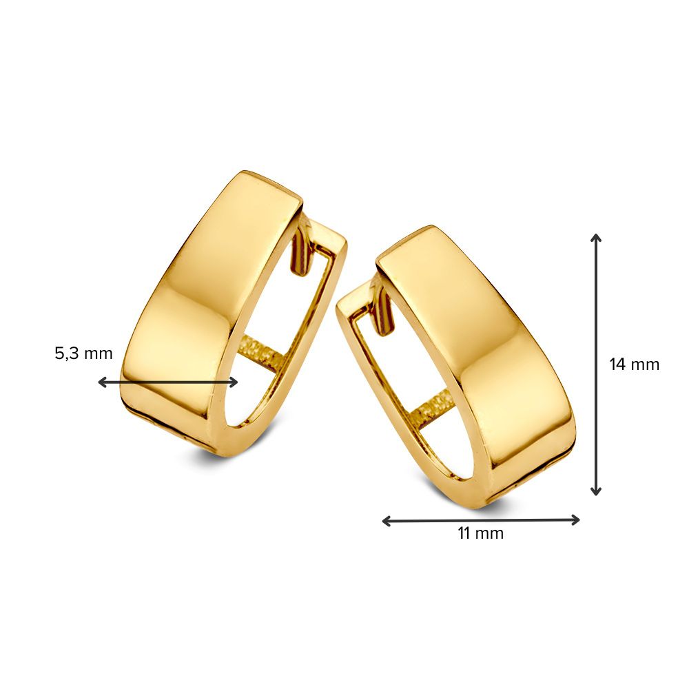 Żółte złoto Kolczyki koła 14 Karat – Ponadczasowy i Elegancki Design, 7 mm Wewnętrzny rozmiar