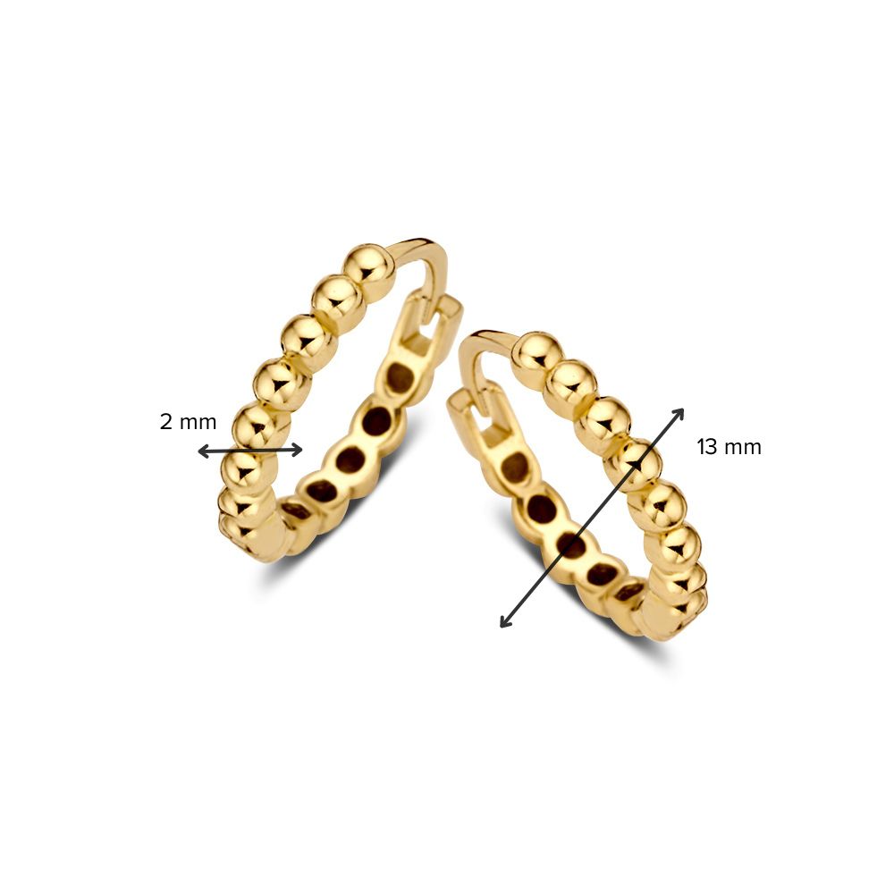 Eleganckie Żółte Złoto Kolczyki Koła – 14 Karat, 11 mm Średnica Wewnętrzna, Minimalistyczny Design