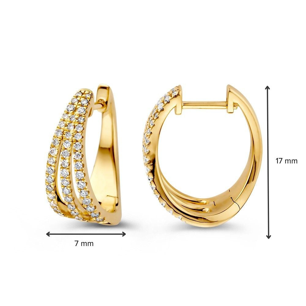14K Żółte Złoto Naszyjnik z 0,48 crt Brylant Diament – Luksusowa Biżuteria dla Damskich