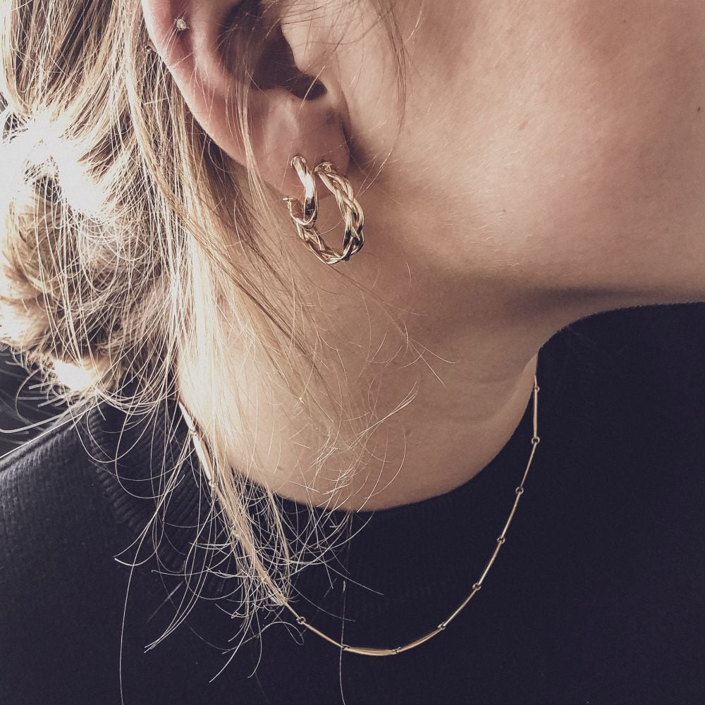 Geelgouden Oorstekers 14K 20mm - Eenvoudige Elegantie