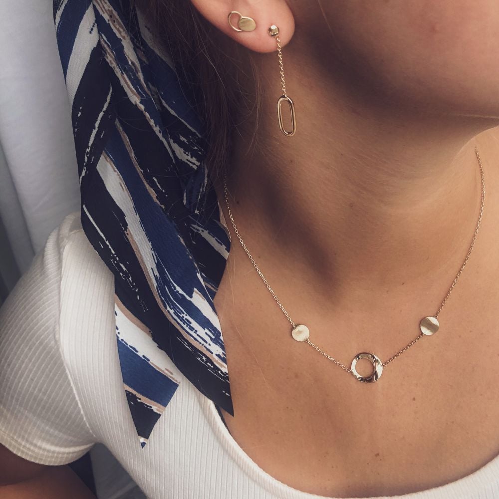Żółte złoto Kolczyki 14K 10mm – Wyrafinowana Minimalistyczna Elegancja