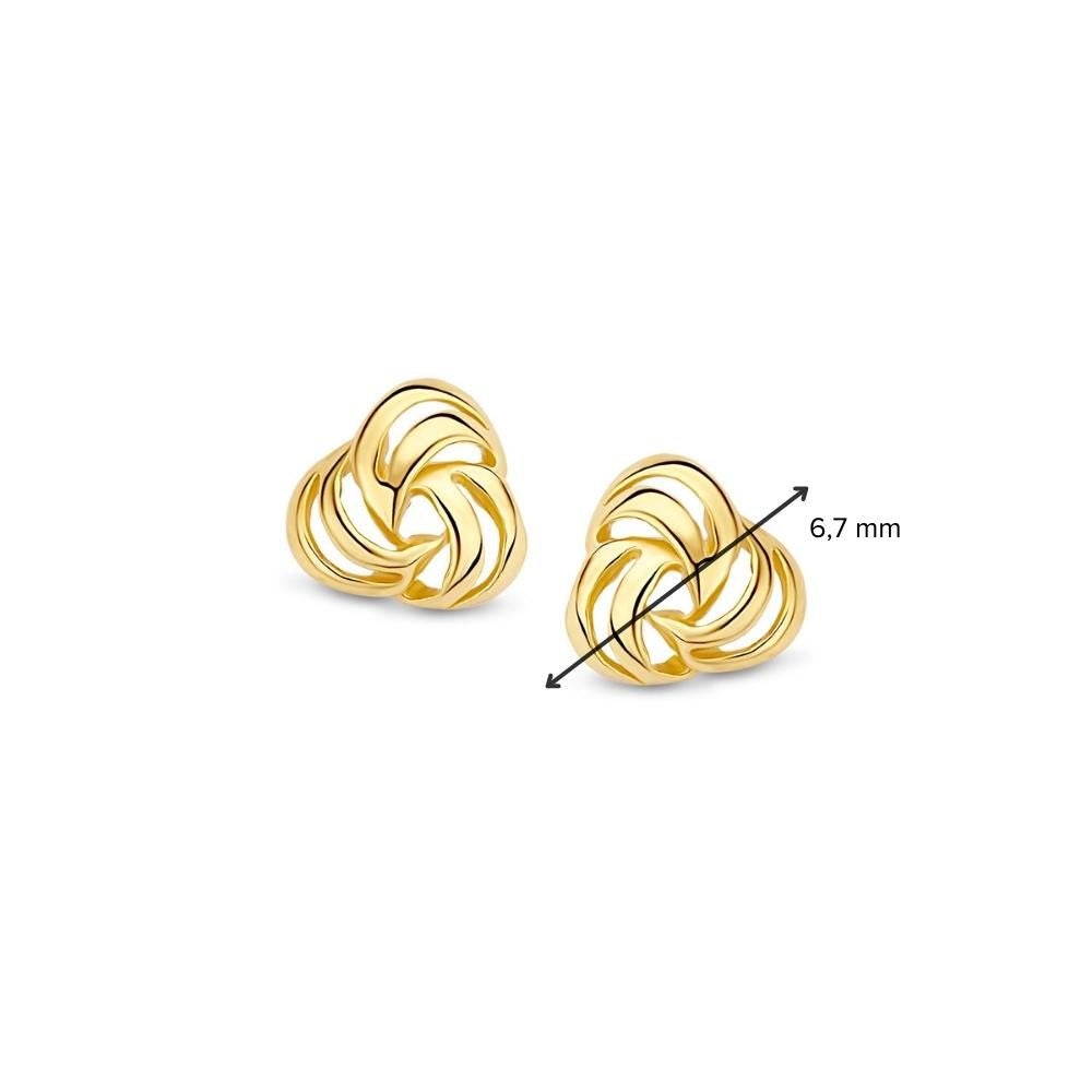 Żółte złoto Kolczyki 14K - 7.3mm, Minimalistyczny Design