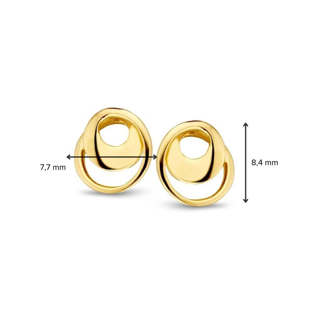 Żółte złoto Kolczyki 14K 8mm - Proste i Eleganckie