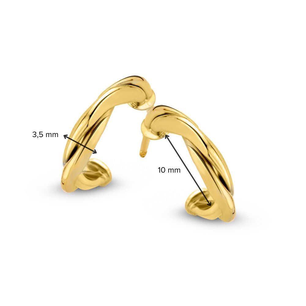 Żółte złoto Kolczyki 14K 10mm – Subtelny Luksus