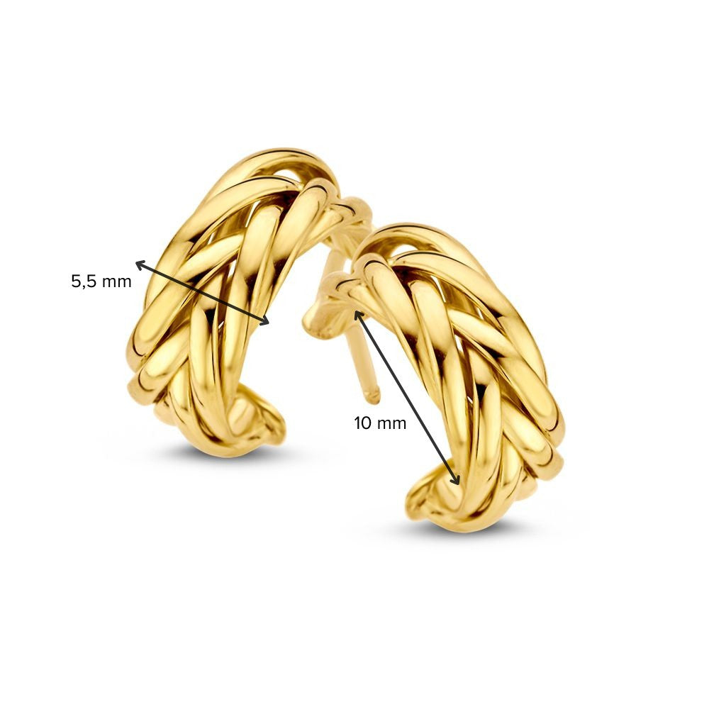 Żółtogoldowe Kolczyki 14K 10mm – Subtelna Elegancja