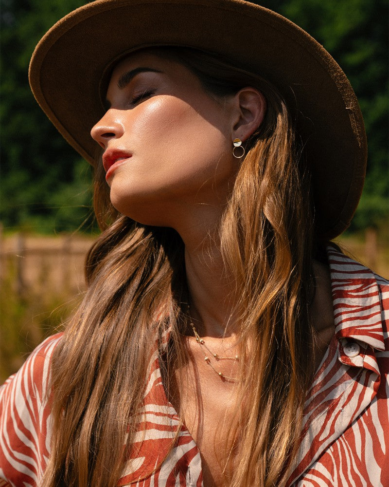 14K Żółte Złoto Kolczyki 18mm x 12mm – Prosty i Wyszukany Design