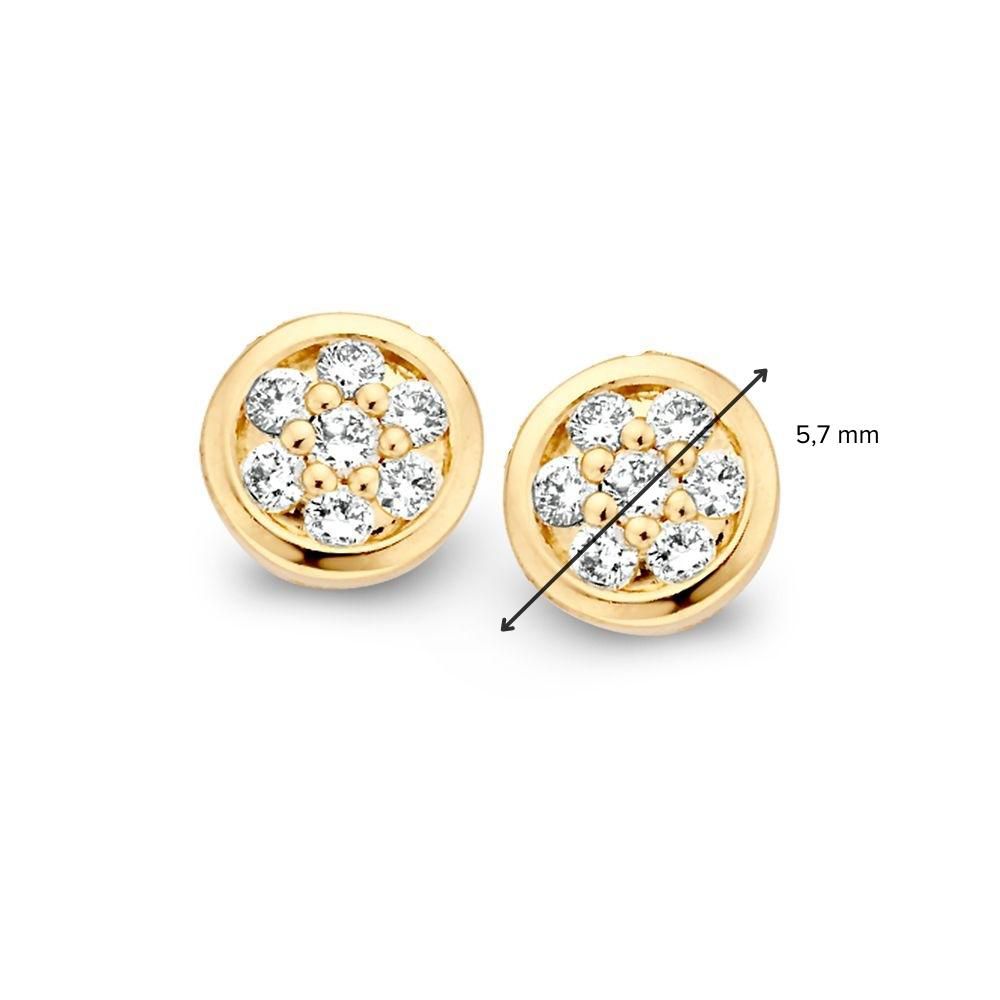 Żółtogoldowe Kolczyki z Diamentem 0,18 crt. – Eleganckie
