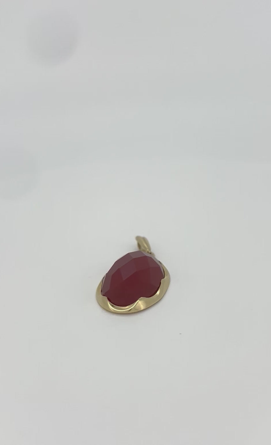 vintage złoty wisiorek 14k karneol 3.4gr