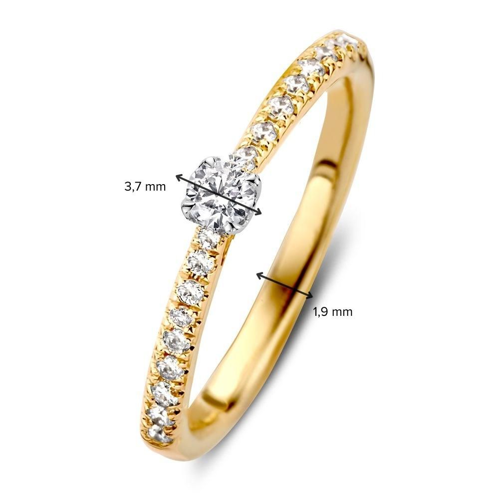 Elegancki Pierścionek z Białego Złota z Diamentem – 0.25 Carat