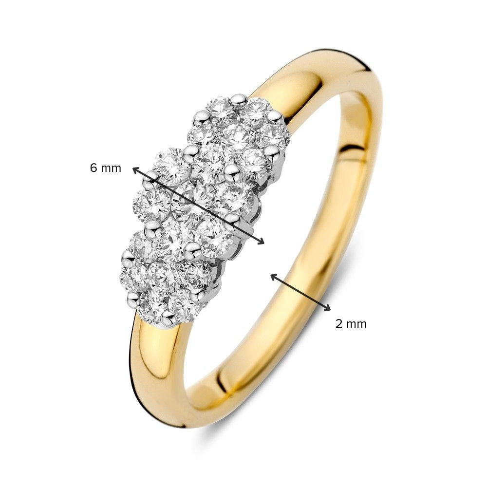 Pierścionek bicolor z diamentem 0.52 crt.