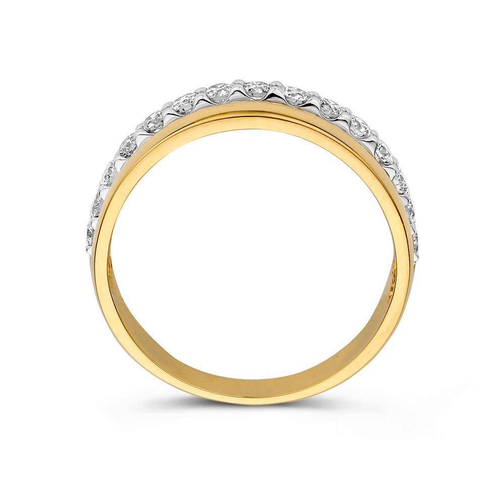 Pierścionek bicolor z diamentem 0.58 crt.