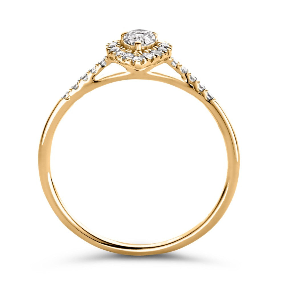 Pierścionek Elin royal 0,30 crt. żółte złoto