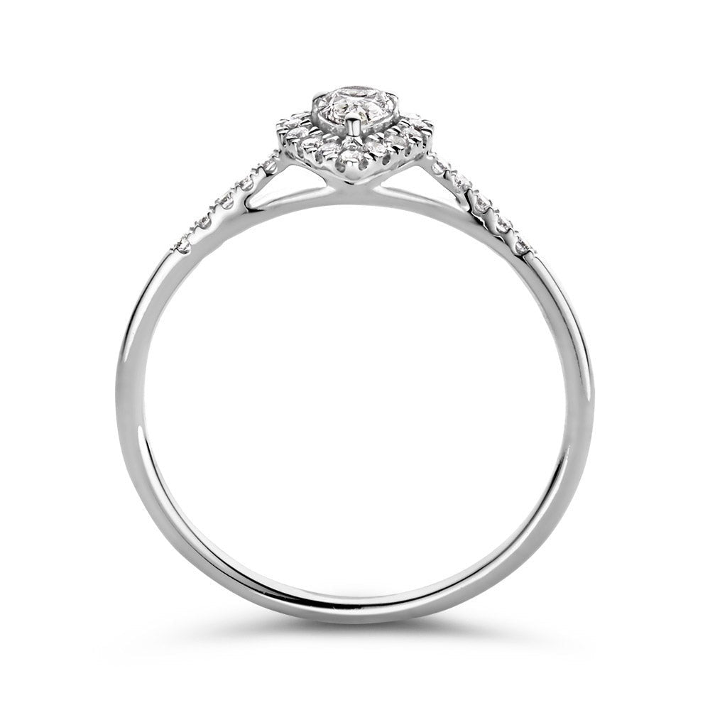 Pierścionek Elin royal 0,30 crt. białe złoto