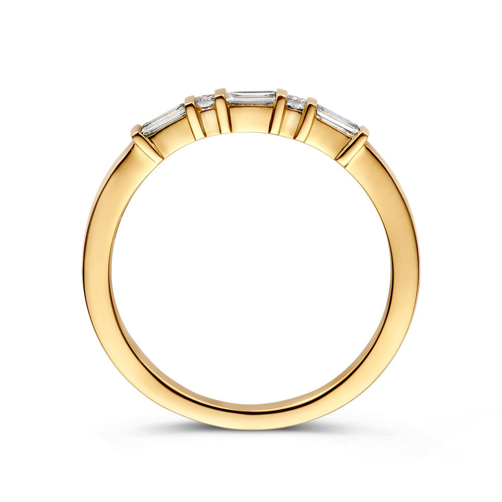 Pierścionek żółte złoto diament 0.20 crt.