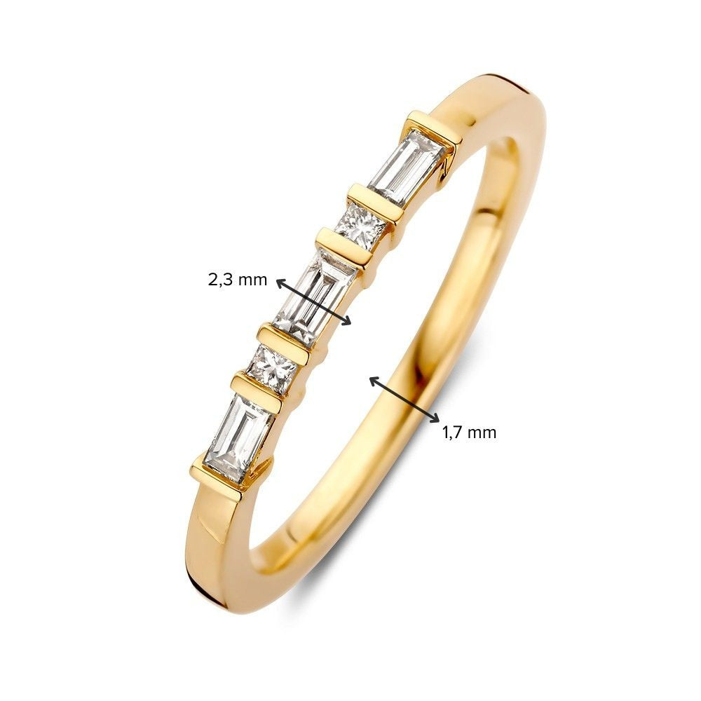 Pierścionek żółte złoto diament 0.20 crt.