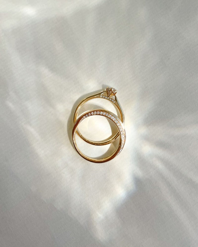 Elegancki Pierścionek z Żółtego Złota z Diamentem – 14 Karatów Złota, 0.32ct Brylant