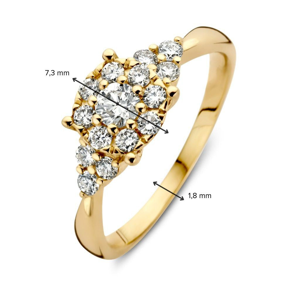Olśniewający Pierścionek z Żółtego Złota z Diamentem – 14 Karat 0.56 crt.