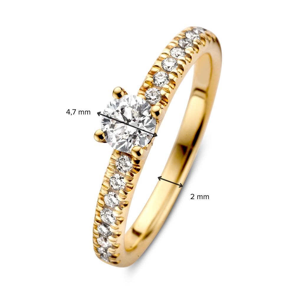 Elegancki Pierścionek z Diamentem – 14 Karat 0.59 crt.