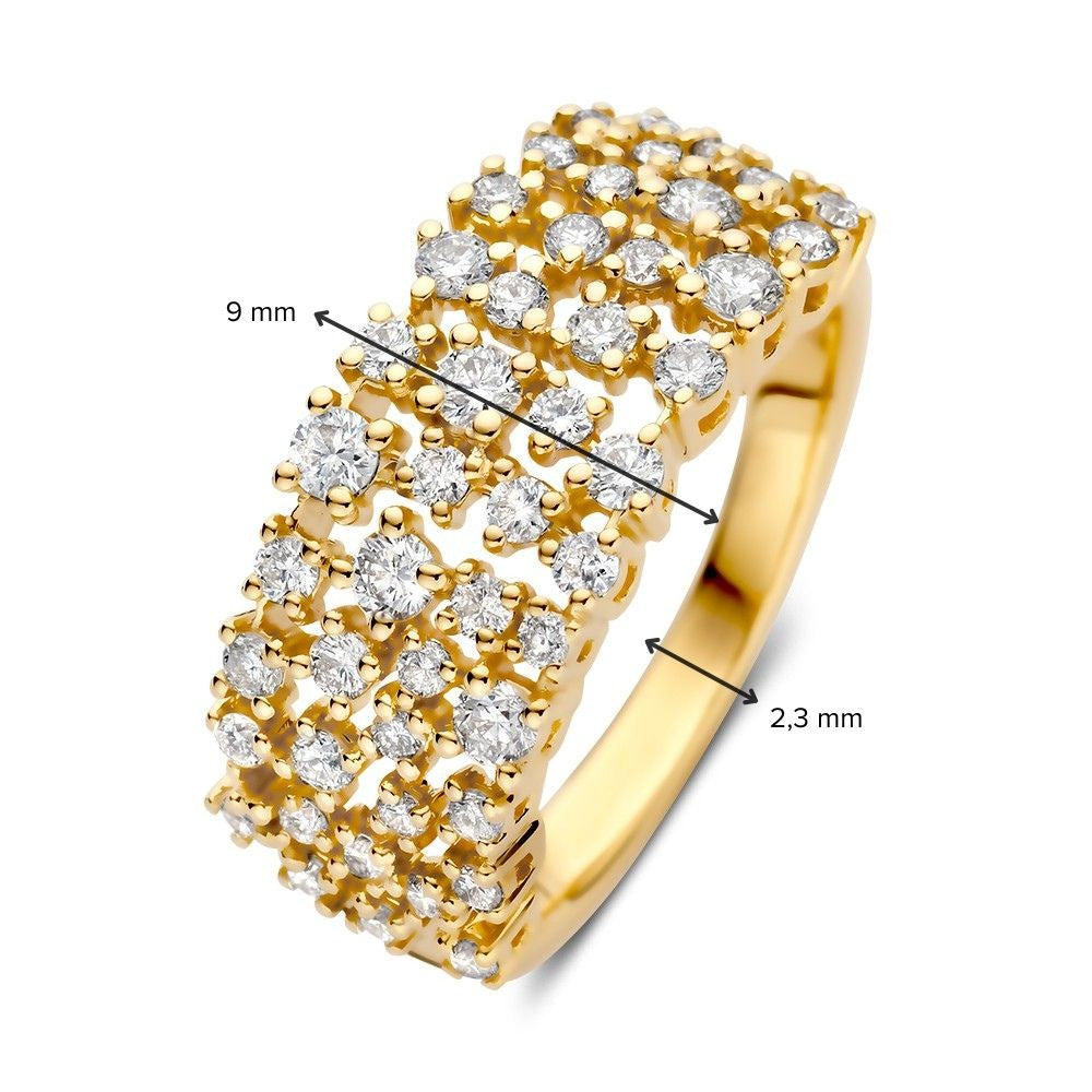Pierścionek żółte złoto z diamentem 0.92 crt.