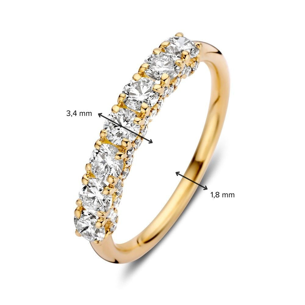 Ponadczasowy Złoty Pierścionek z Diamentami – Elegancja w Żółtym Złocie 1.12 crt.