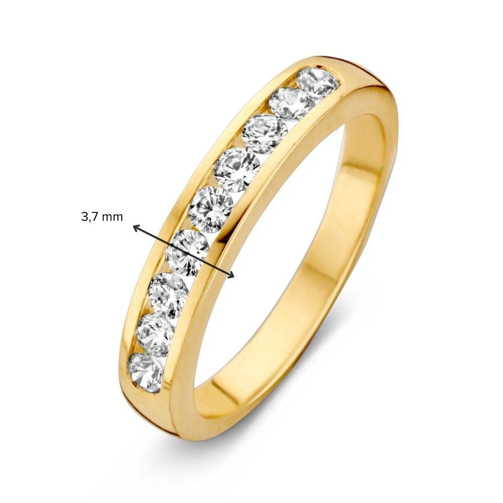 Ring geelgoud zirkonia