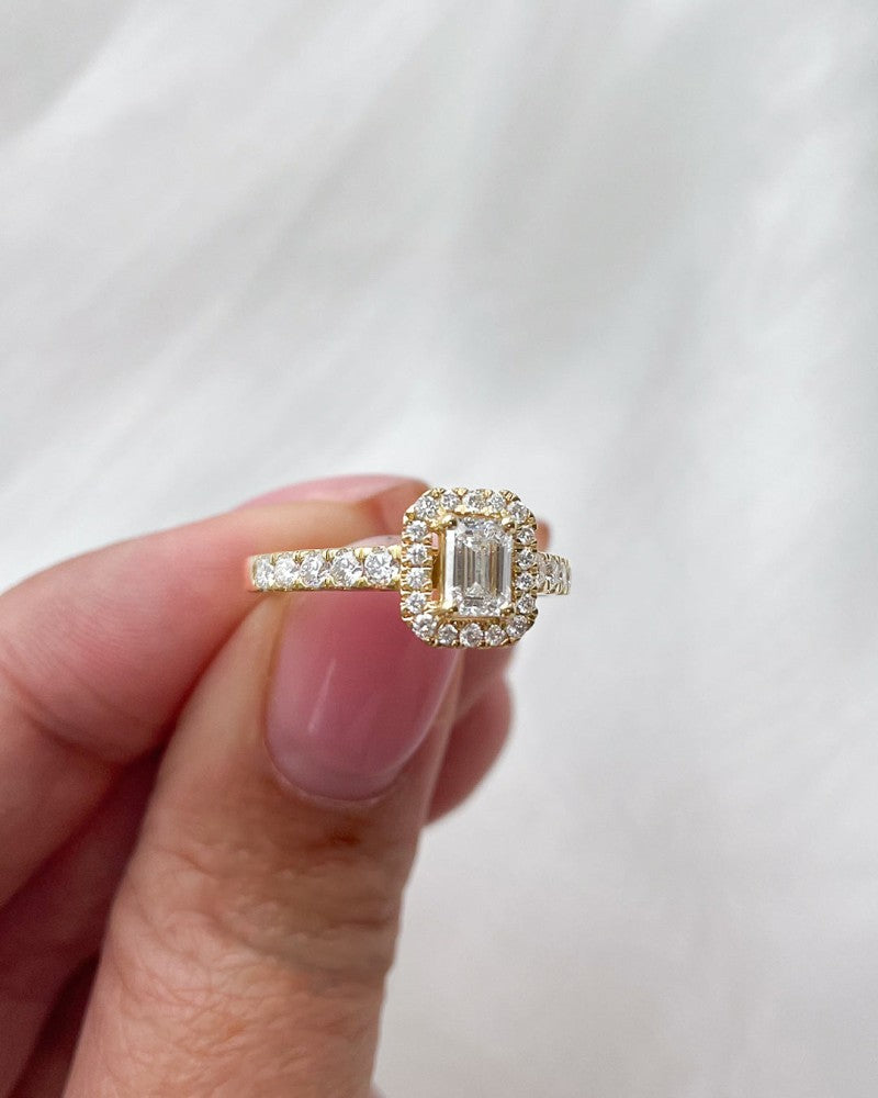 Pierścionek Ivy royal 0,50 crt. żółte złoto