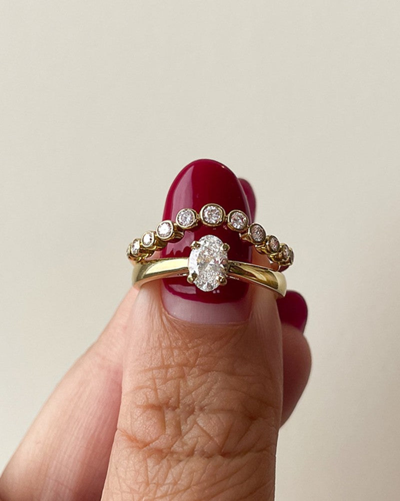 Ring Luna wave 0,26 crt. geelgoud