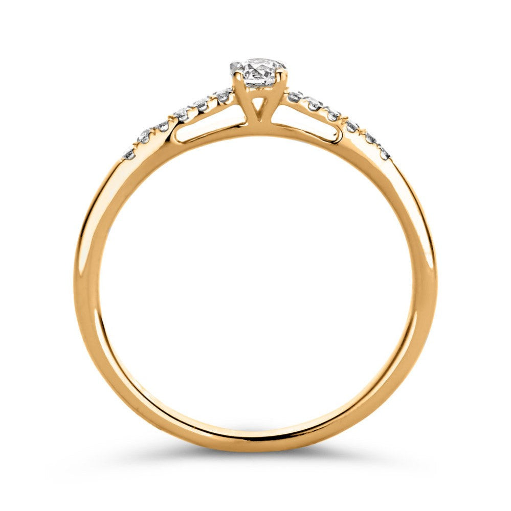 Pierścionek Mary 0,20 crt. żółte złoto