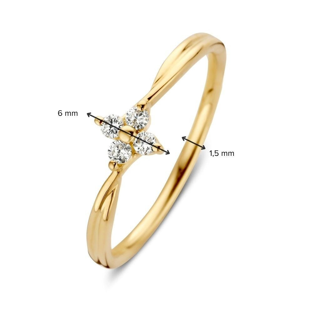 Ring Violet 0,10 crt. geelgoud