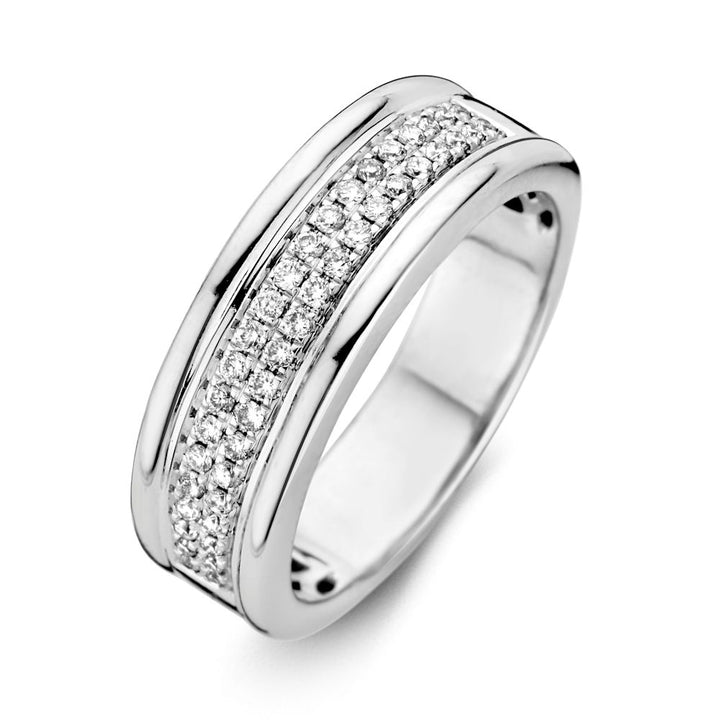 Witgouden Ring met Diamant – Een Perfecte Balans van Stijl en Raffinement 0.25 crt.