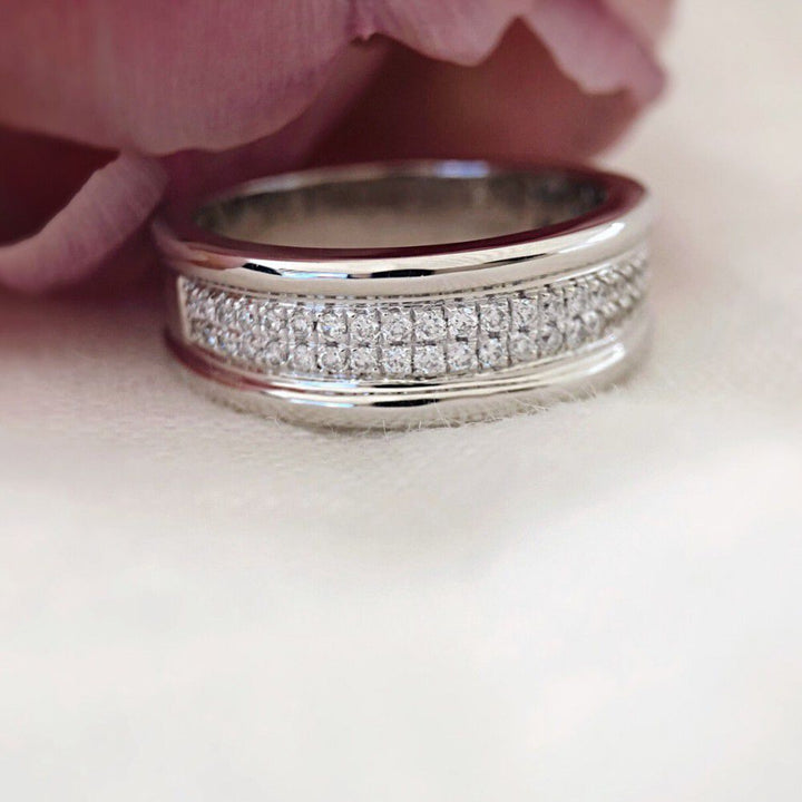 Witgouden Ring met Diamant – Een Perfecte Balans van Stijl en Raffinement 0.25 crt.