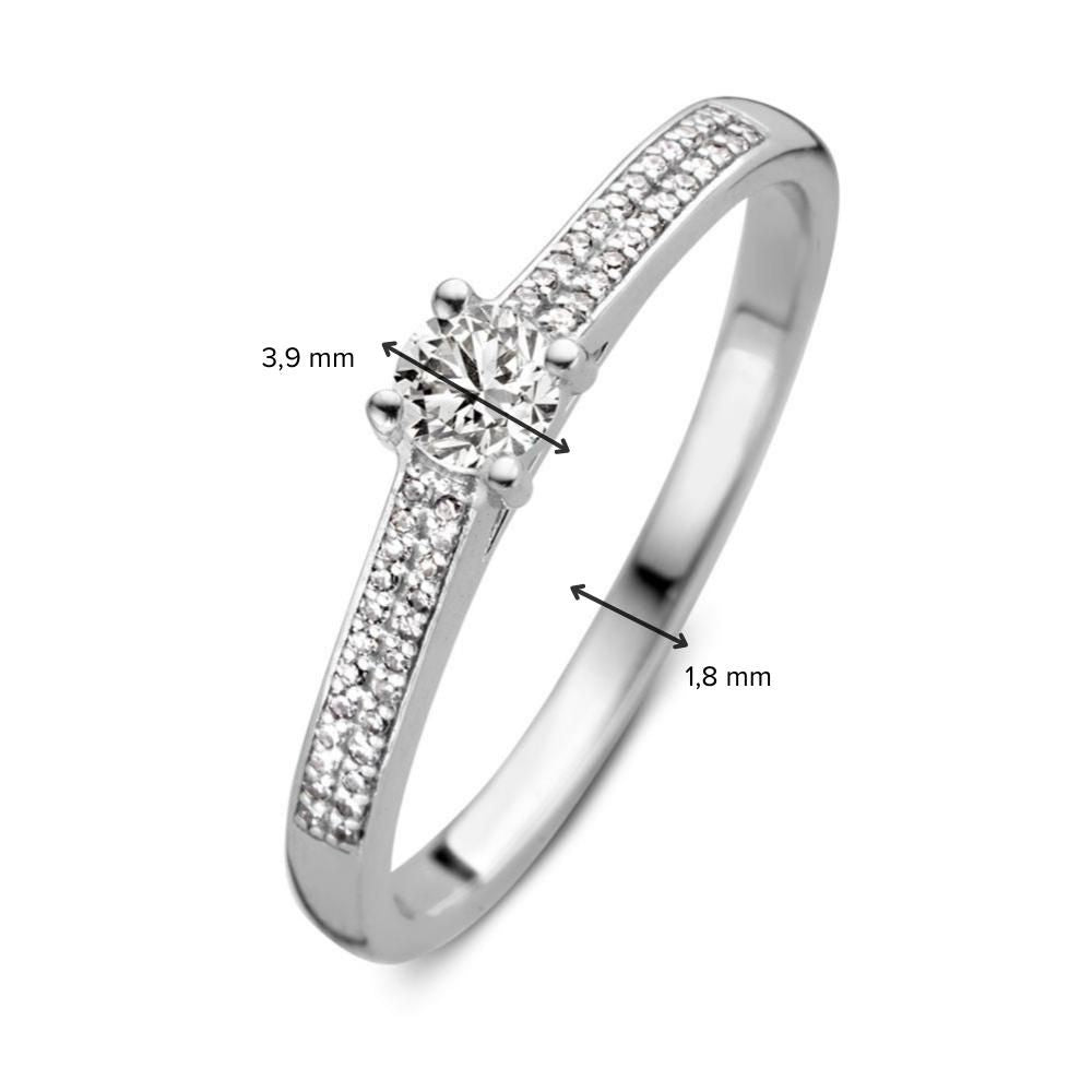 Pierścionek z białego złota z diamentem 0.27 crt.