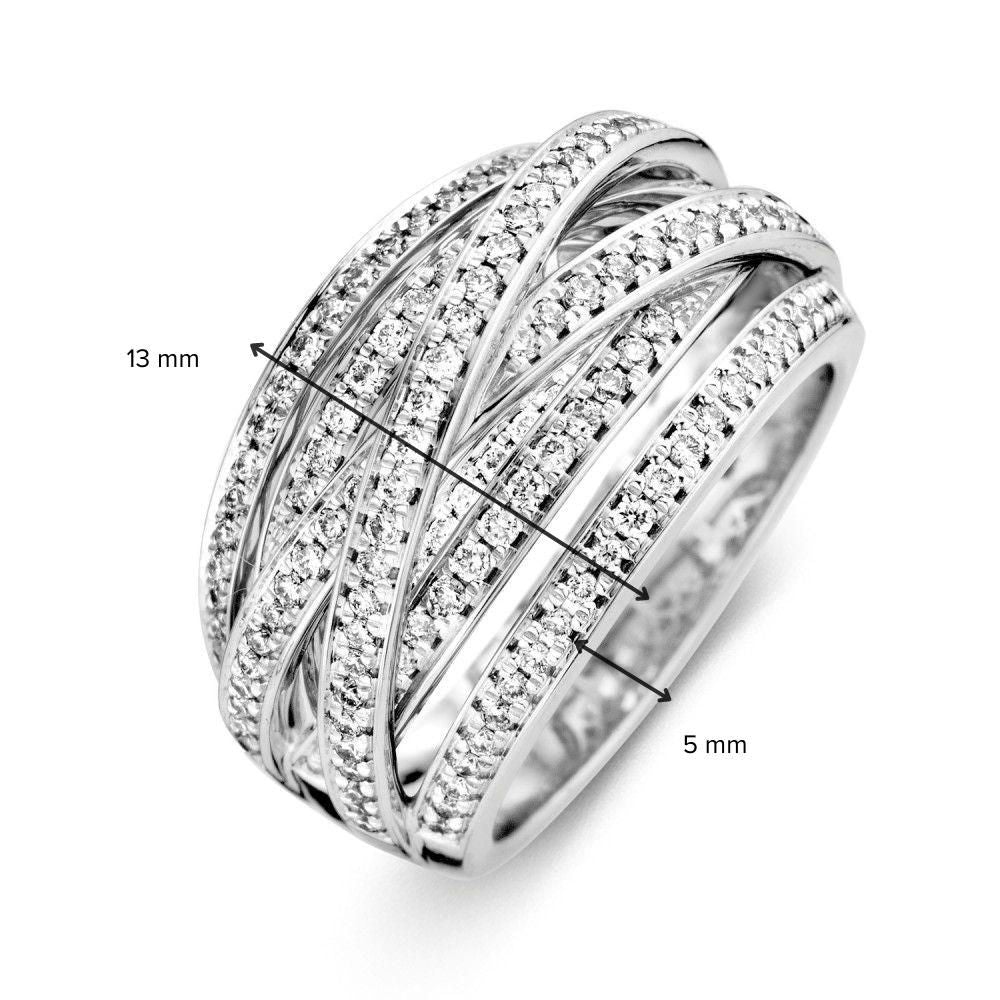 Pierścionek z białego złota z diamentem 0.68 crt.