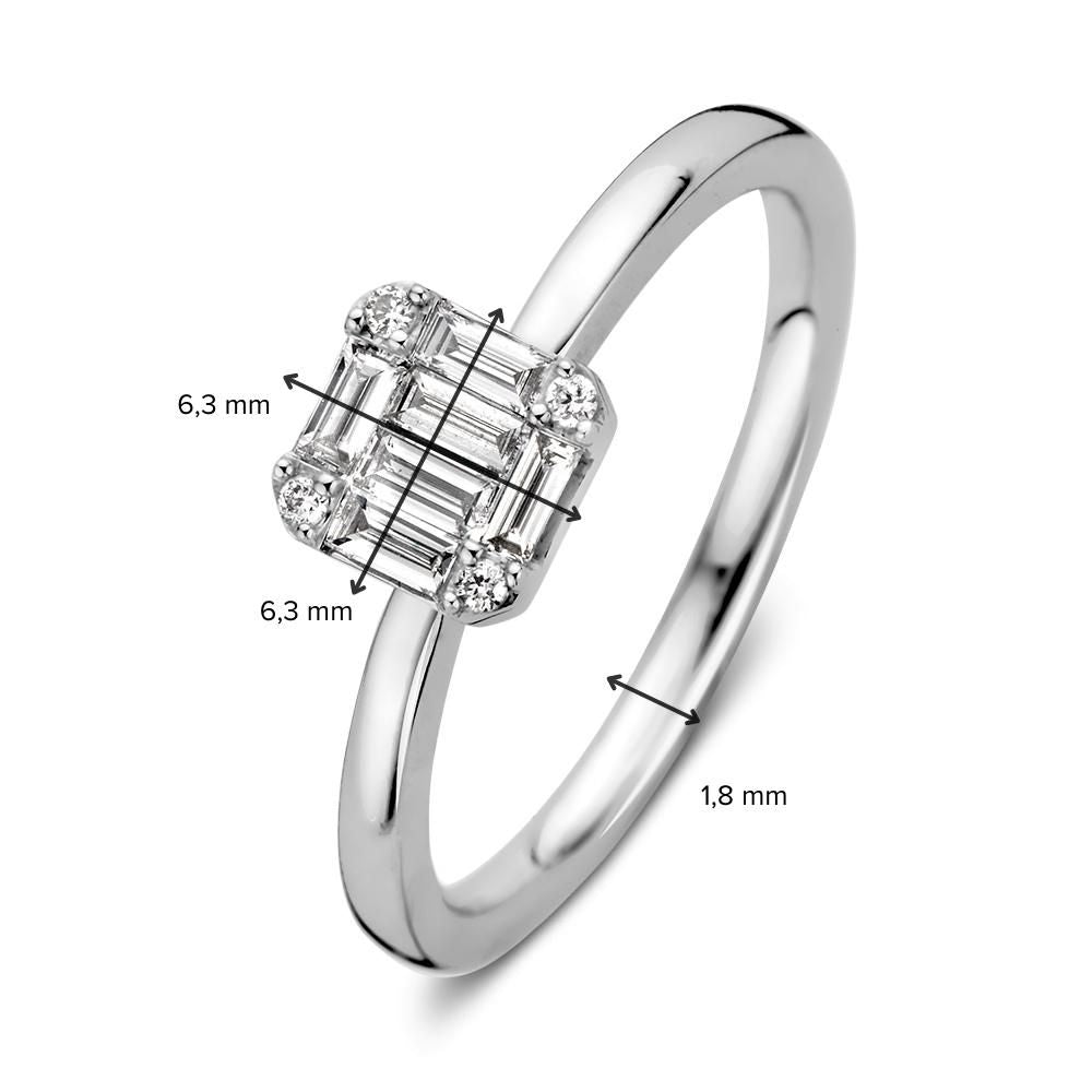 Pierścionek białe złoto diament 0.29 crt.