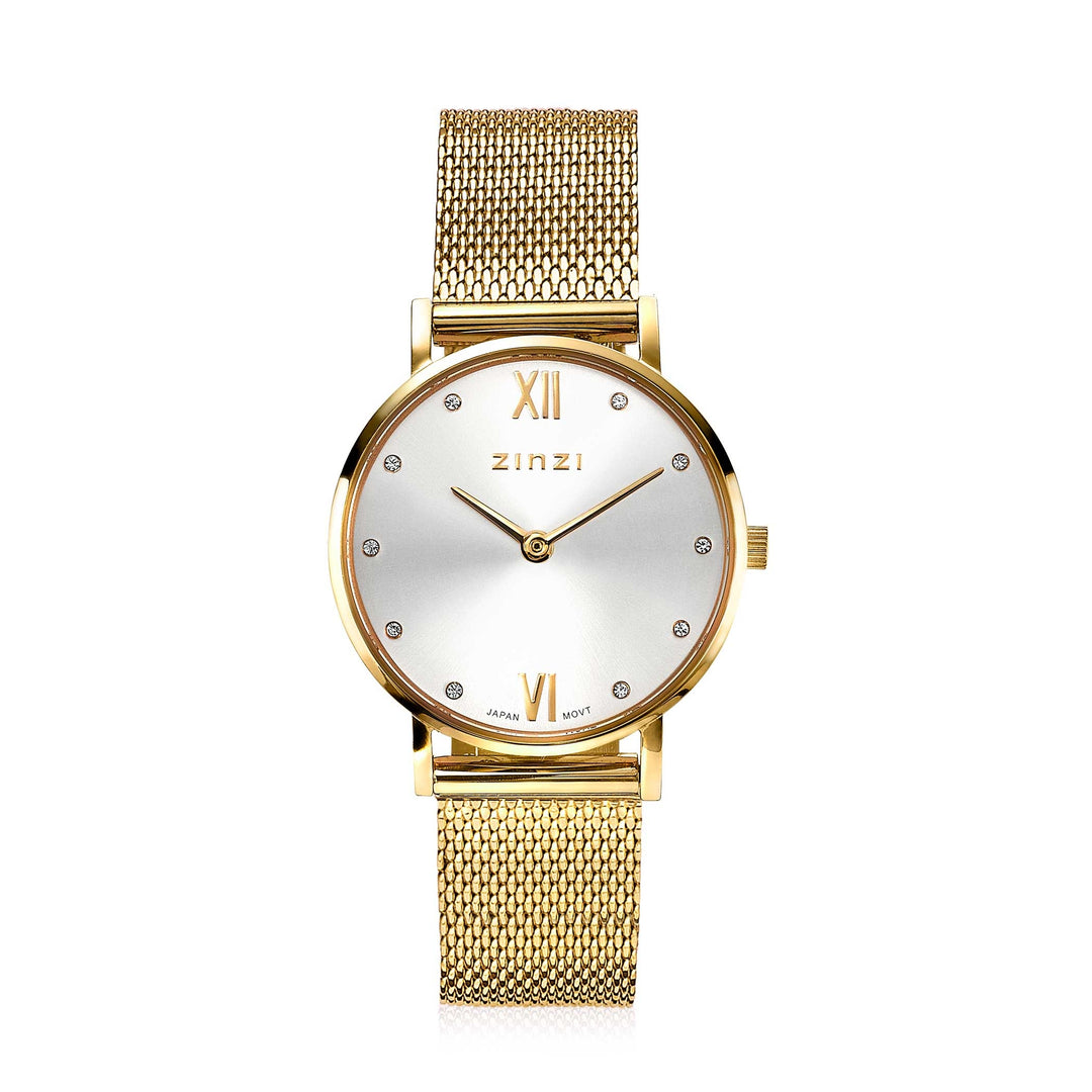 Zinzi Geelgoudkleurig Horloge Gold Plated Ziw633 M