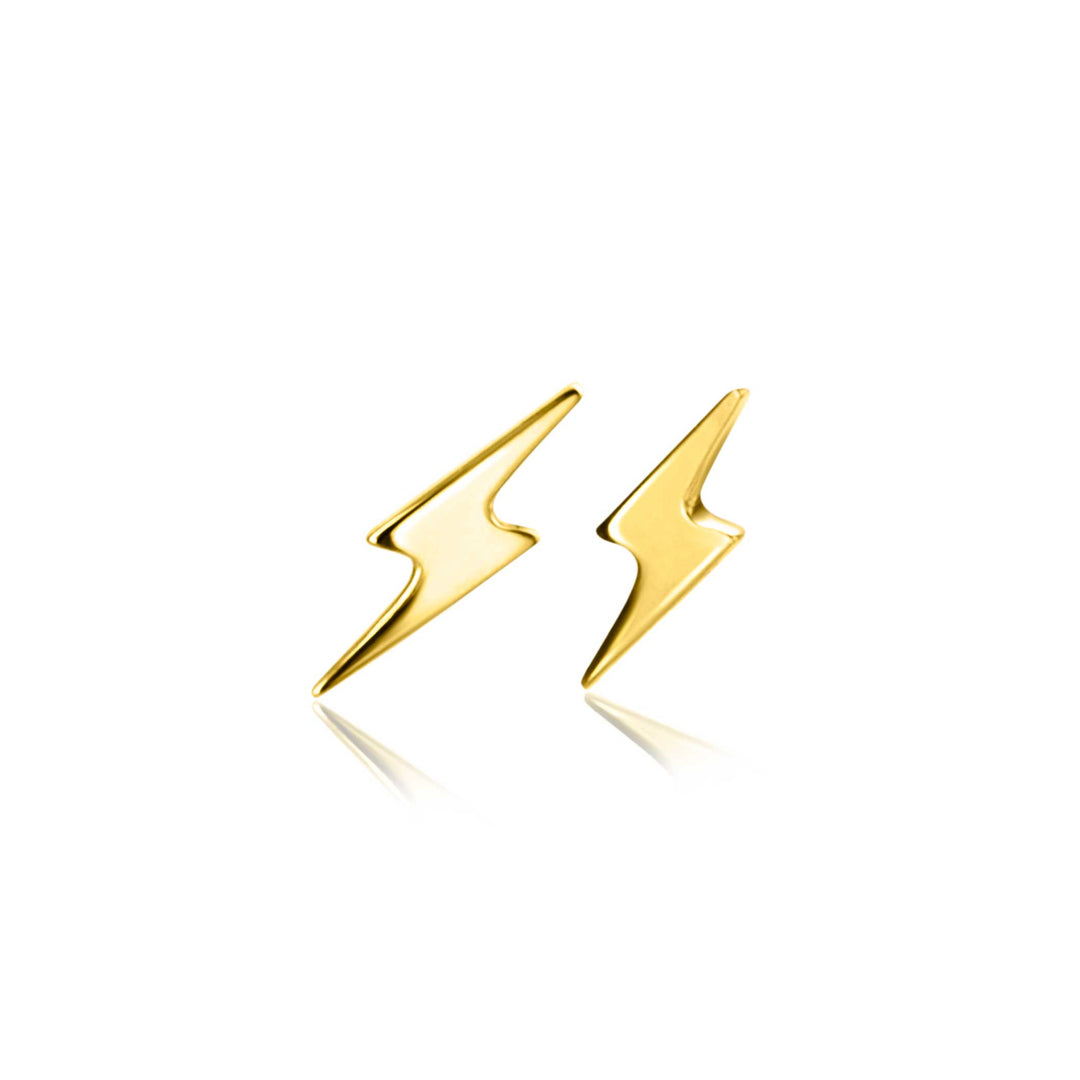 De Zinzi Oorbellen Goud Zgo402 oorbellen schitteren op een maagdelijk witte achtergrond en hebben scherpe, strakke lijnen en een ZINZI Gold afwerking die glans combineert met modern design.