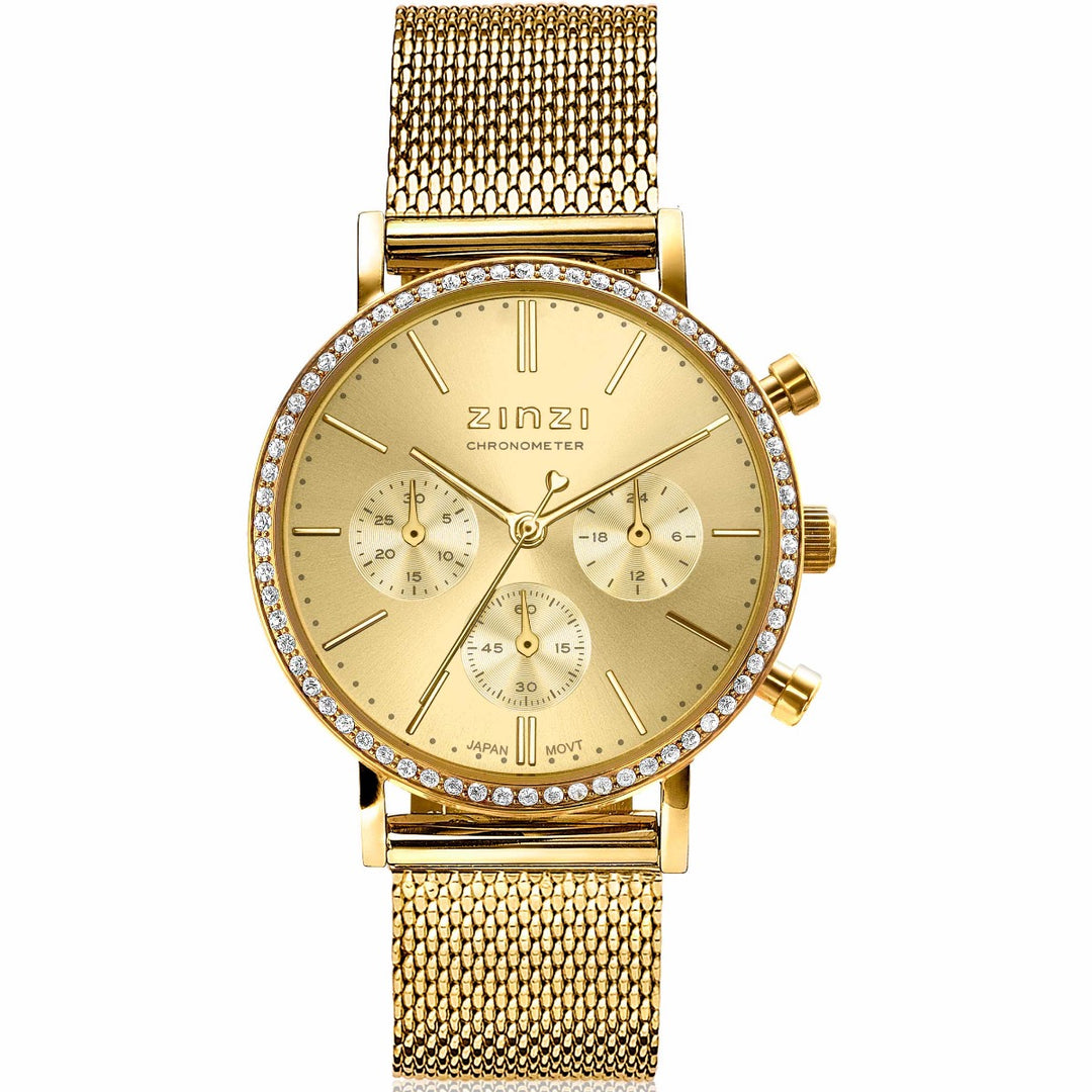 Zinzi Goudkleurig Horloge Gold Plated Ziw1610