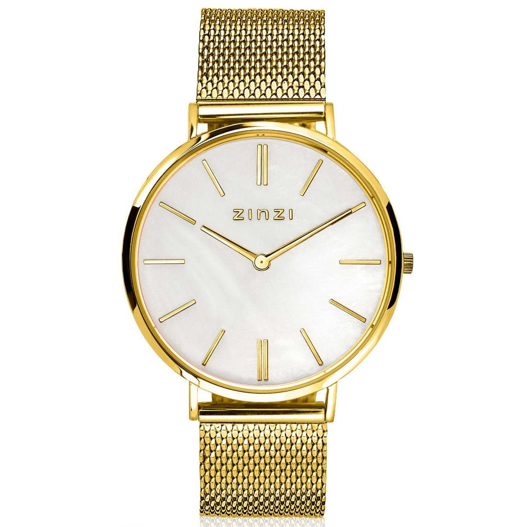Zinzi Geelgoudkleurig Horloge Gold Plated Ziw448 M
